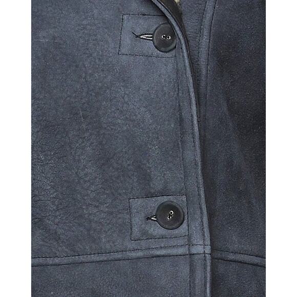 Matchless London Black Blue Suede Shearling Coat NWT Retail $3,900 L - Picture 14 of 14